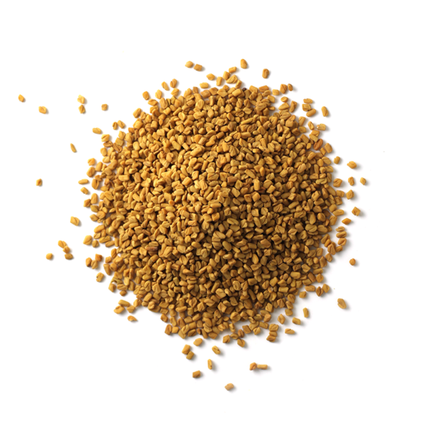 A pile of yellow seed on top of white background.