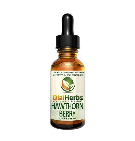 A bottle of hawthorn berry tincture