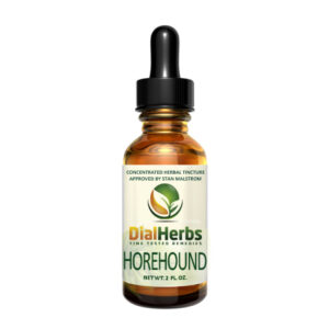 A bottle of dialiherbs horehound tincture