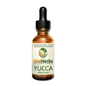 A bottle of yucca oil with dropper.
